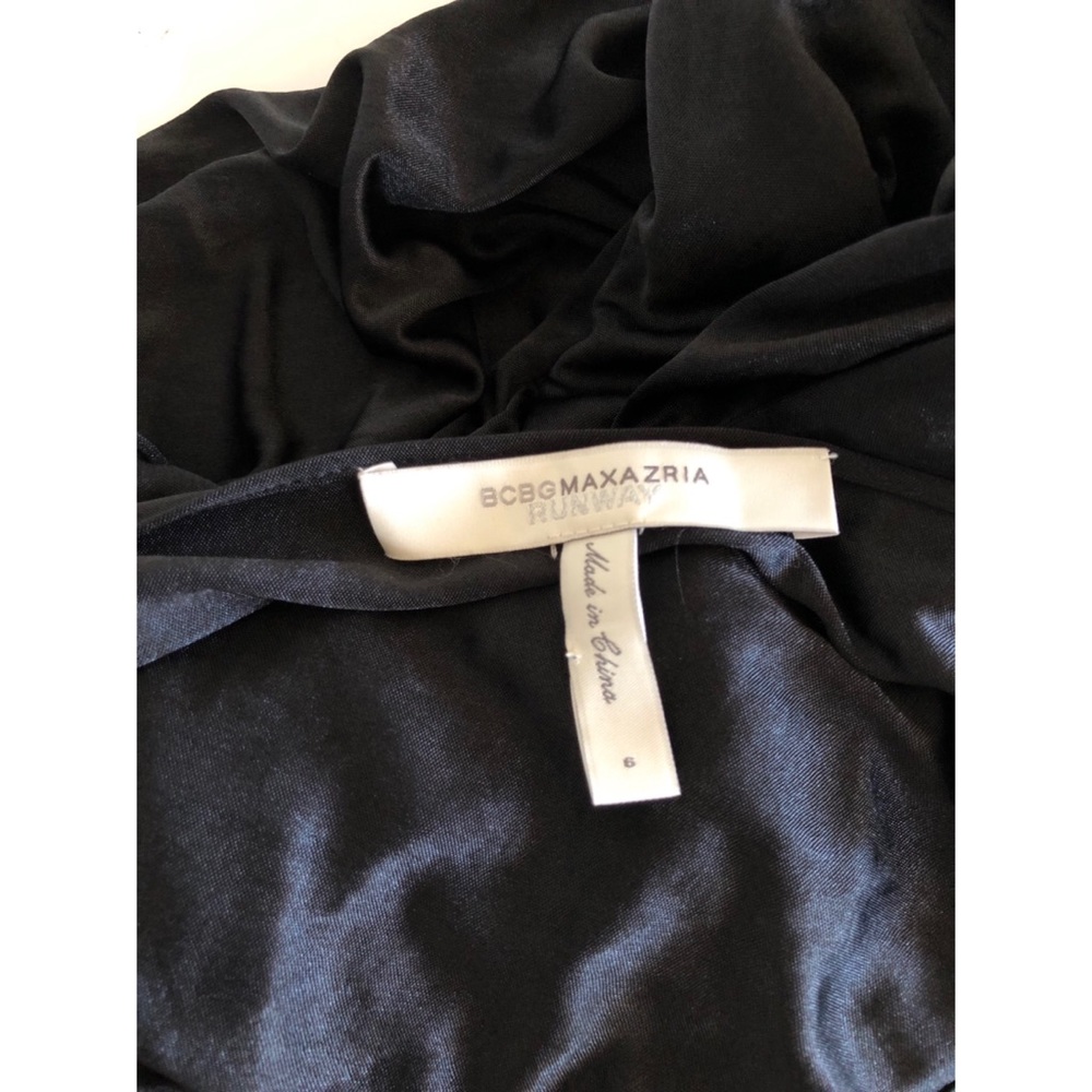 BCBG MAXAZRIA RUNWAY Black Draped Front Jumpsuit - Picture 8 of 8